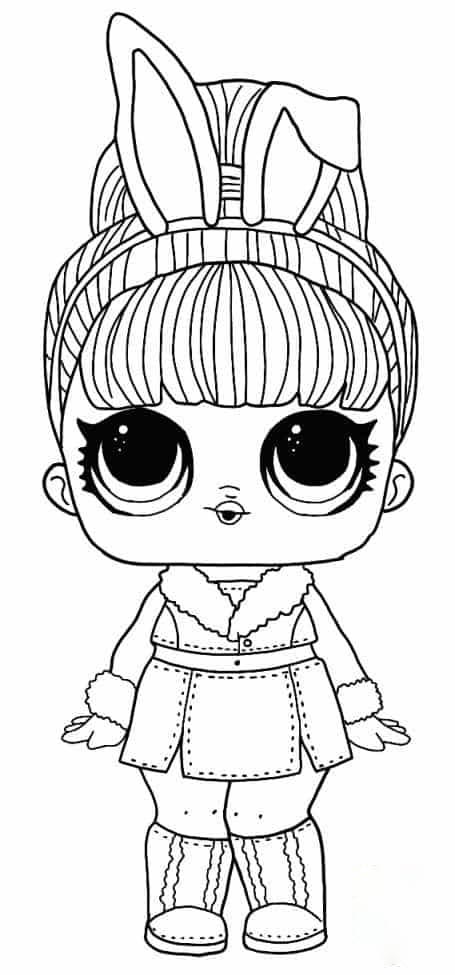 Lol Suprise Doll Snow Bunny Coloring Page