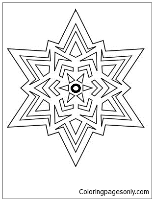 Snowflake Star Coloring Pages