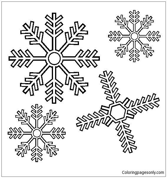 Snowflakes 1 Coloring Page - Free Printable Coloring Pages