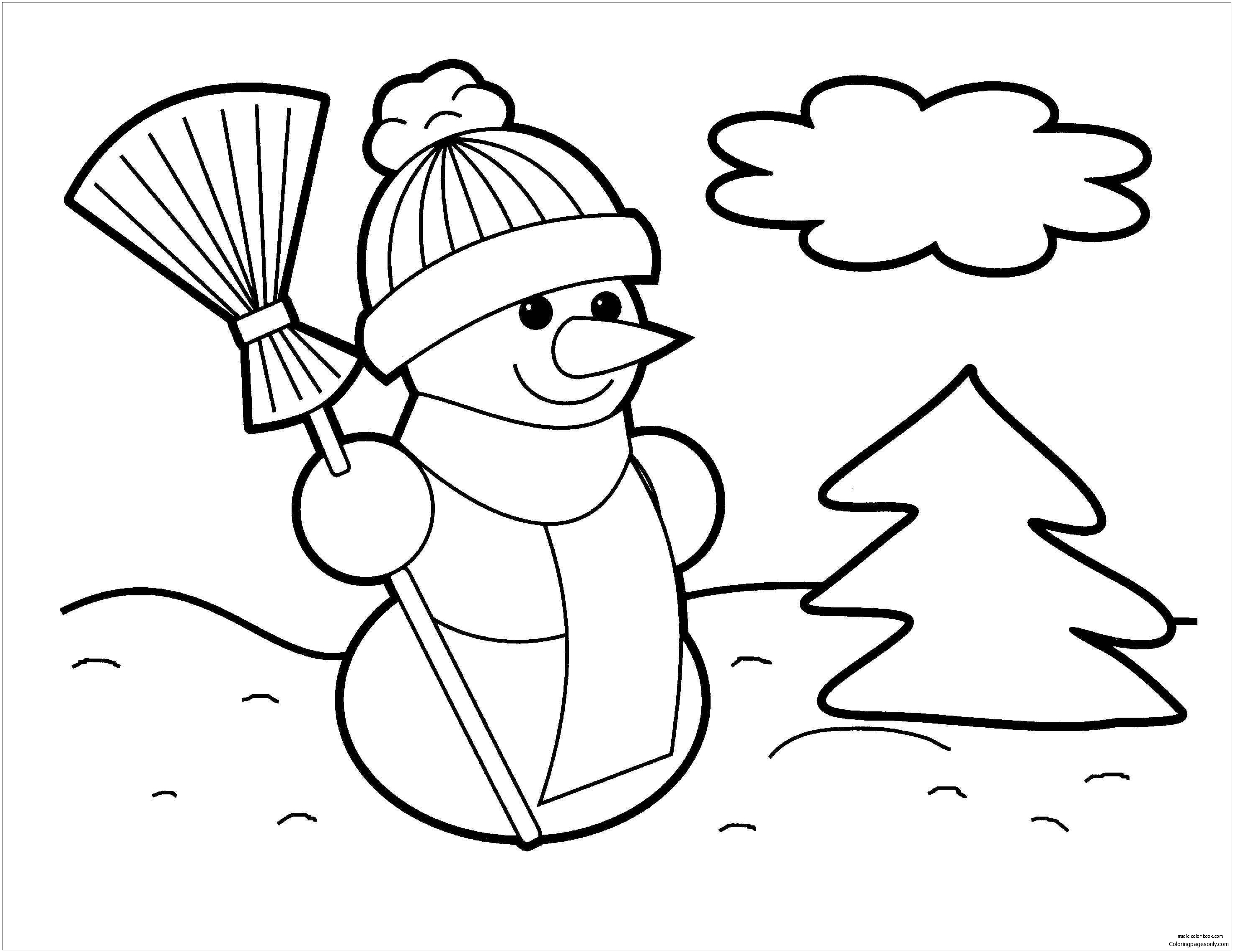 Download Snowman 1 Coloring Page - Free Coloring Pages Online