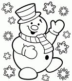 Snowman 3 Coloring Pages