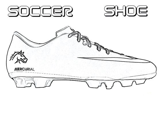 Soccer Shoe Coloring Pages