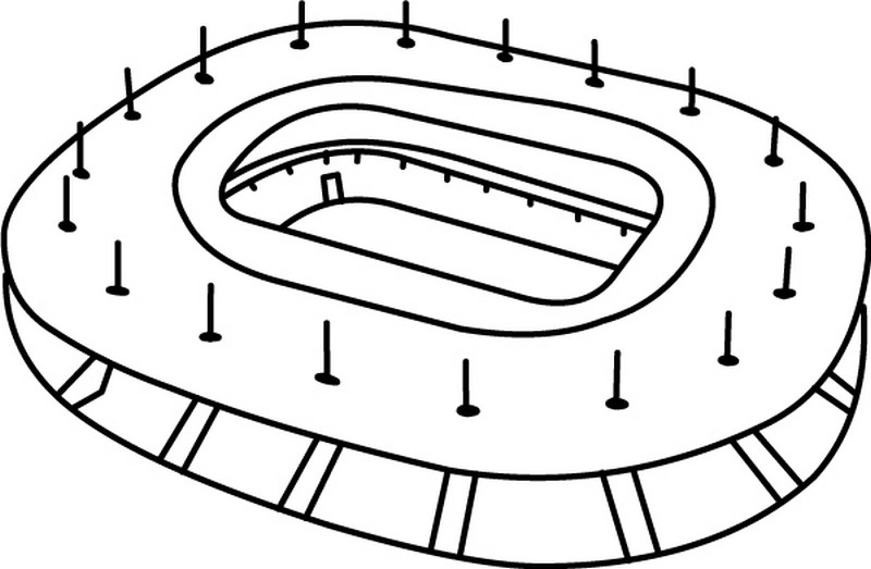 Estádio de futebol do logotipo da Copa do Mundo