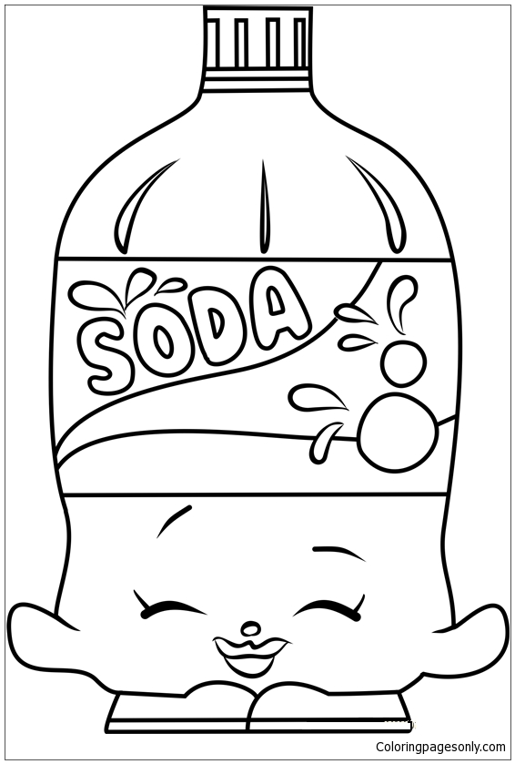 Soda Shopkins Coloring Page