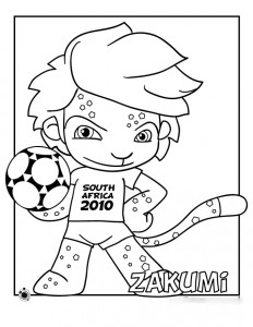 South of Africa World Cup Mascot Coloring Page