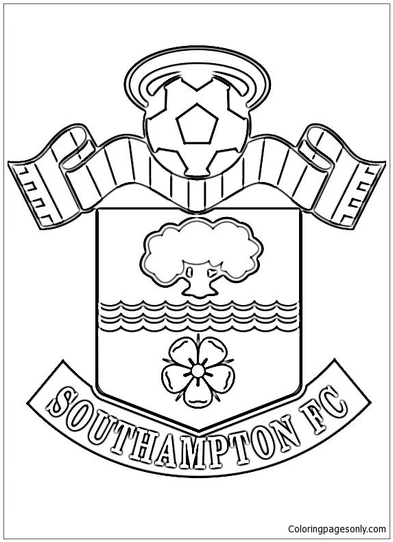 Southampton F C Coloring Pages England Premier League Team Logos Coloring Pages Coloring Pages For Kids And Adults