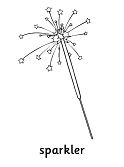 Sparkler Coloring Pages