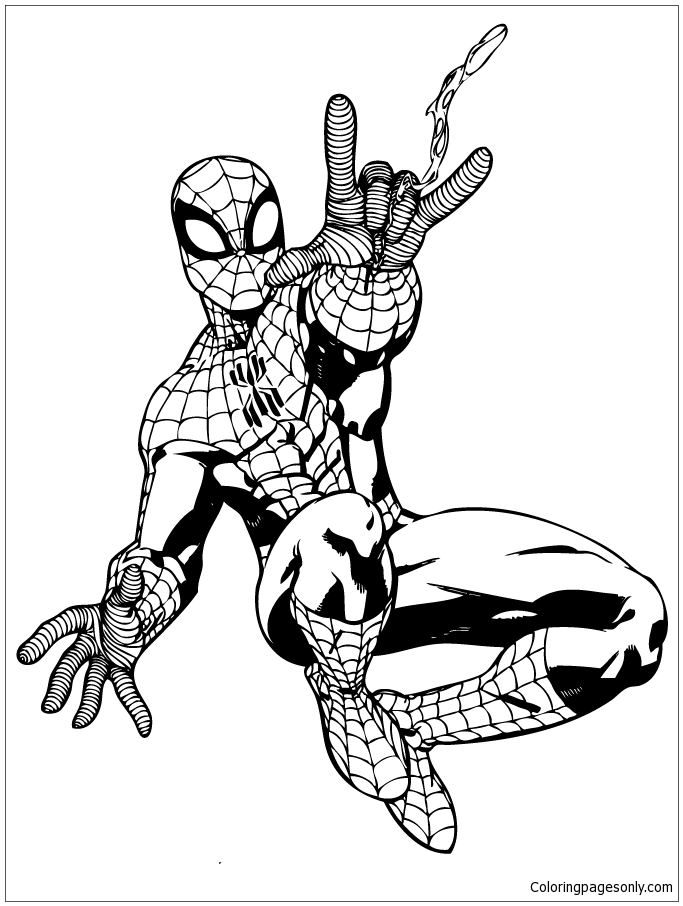 Spider Man Superhero Coloring Pages