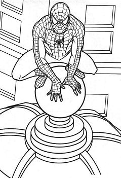 Download Spiderman with Motorcycle Coloring Page - Free Coloring Pages Online