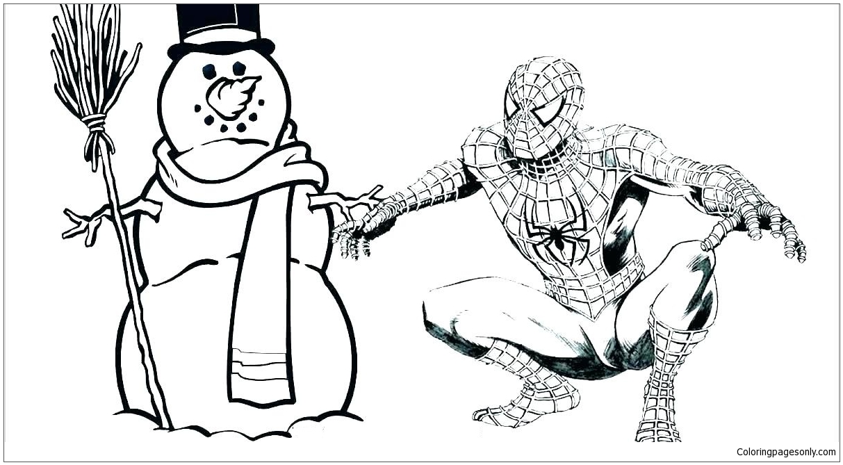 Spiderman and Man Snow from Spider-Man: No Way Home