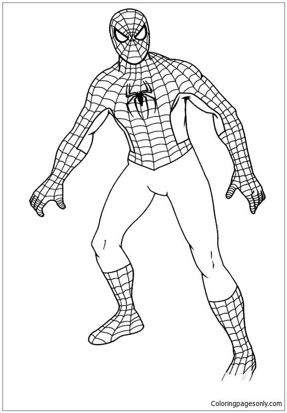 Spiderman Full Body Coloring Pages - Superhero Coloring ...