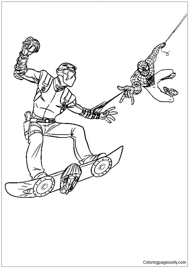Spiderman Green Goblin Coloring Pages