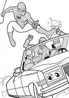 Spiderman To Catch Criminals Coloring Pages