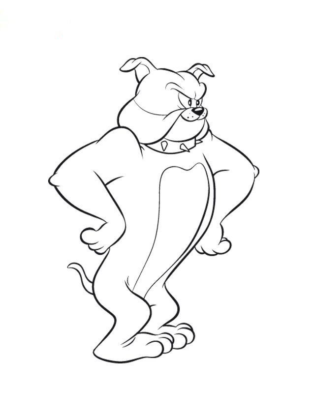 Spike in Tom and Jerry Coloring Page