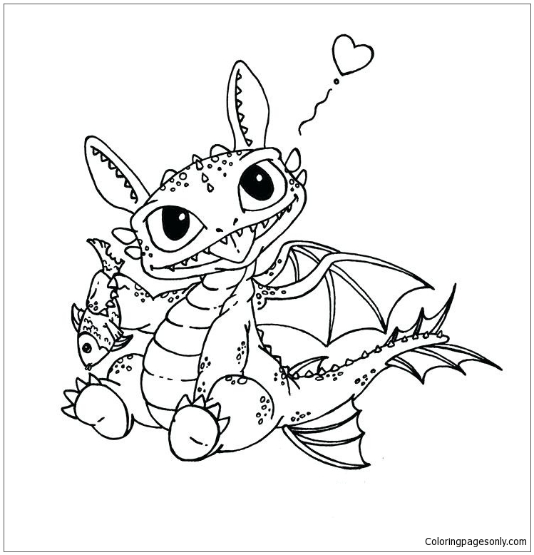 Spike The Dragon Coloring Pages