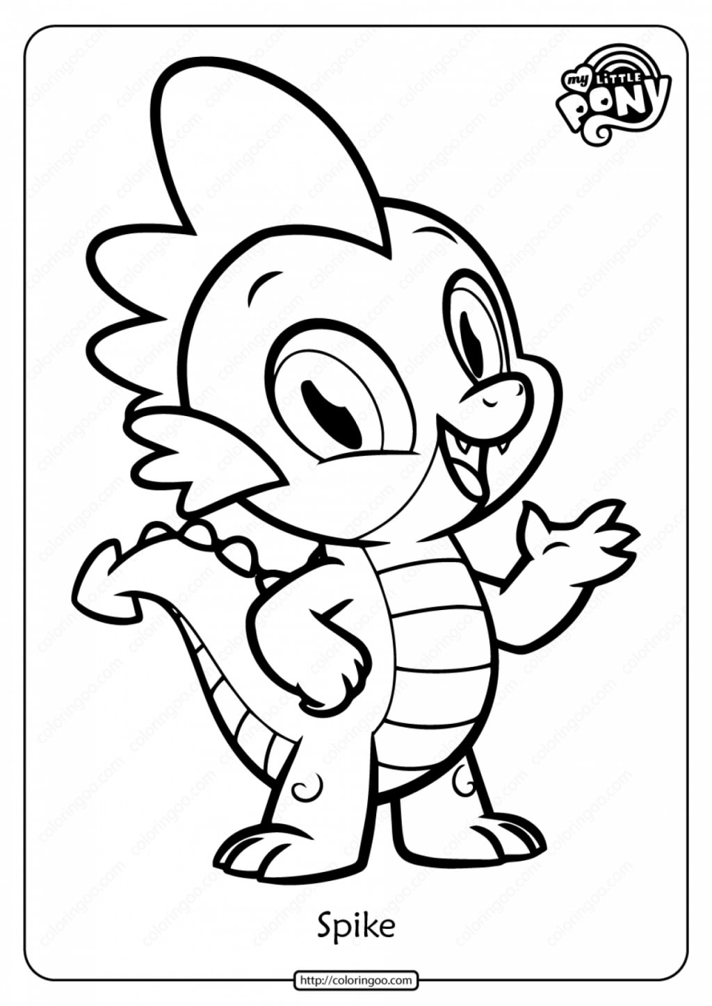 Spike Coloring Pages