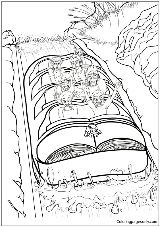Splash Mountain Coloring Pages