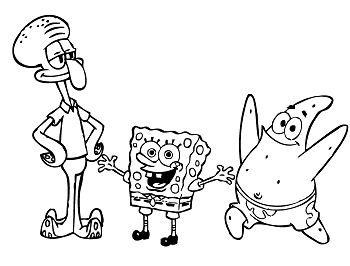 Spongebob's Vrienden Kleurplaat