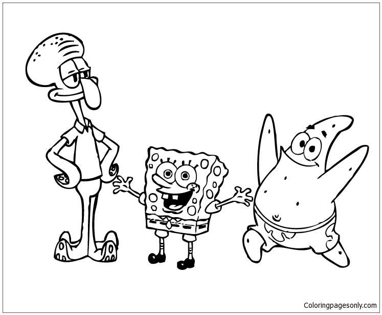 Spongebob s Friends Coloring Page