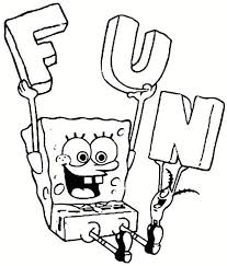 Pagina da colorare divertente di Spongebob Squarepants
