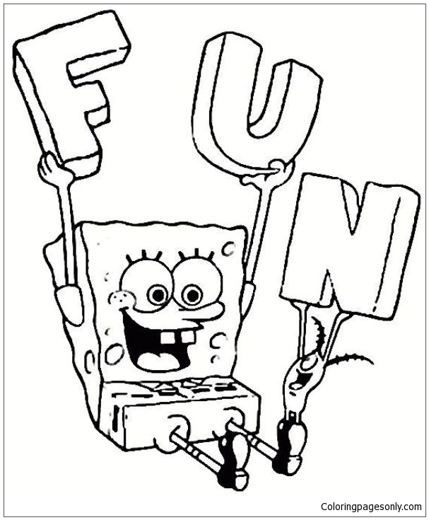 Spongebob Squarepants Funny Coloring Page Free Coloring Pages Online