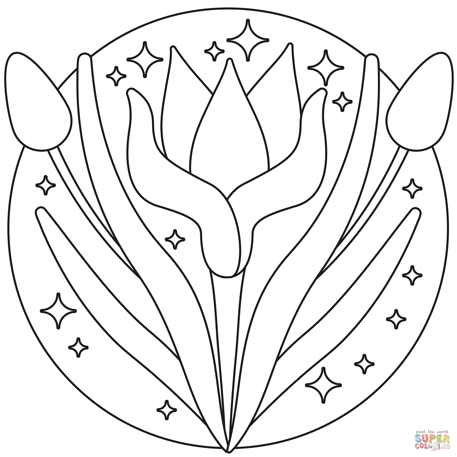 Spring Flower Coloring Pages