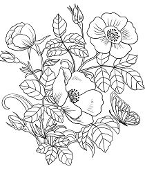 Spring Flowers 2 Coloring Page