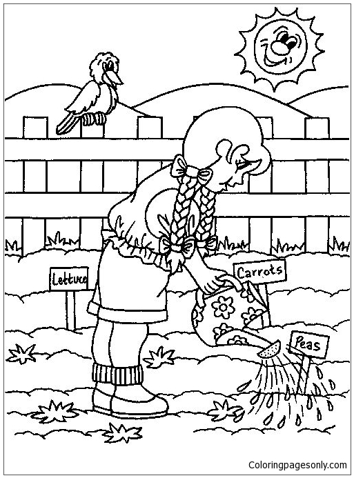 Spring gardening Coloring Pages