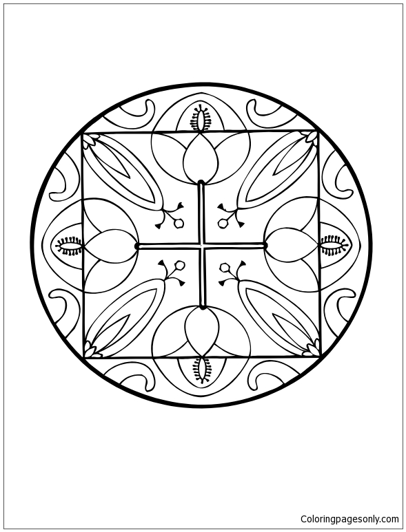 spring mandala coloring page  free coloring pages online