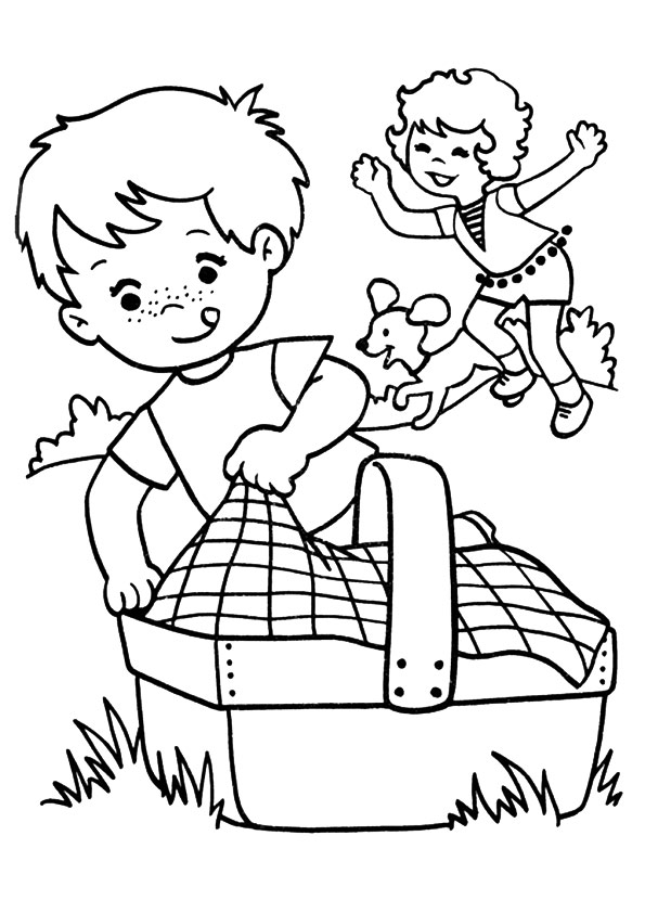 Spring Picnics Coloring Pages