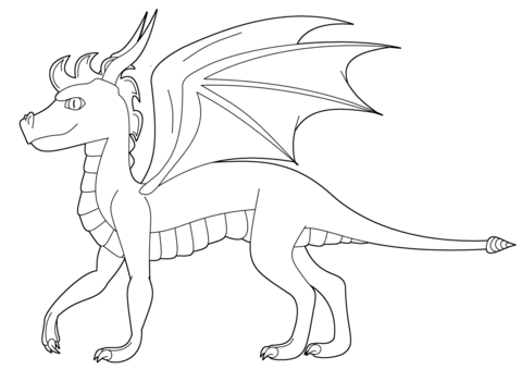 Spyro the Dragon from Dragon Coloring Page