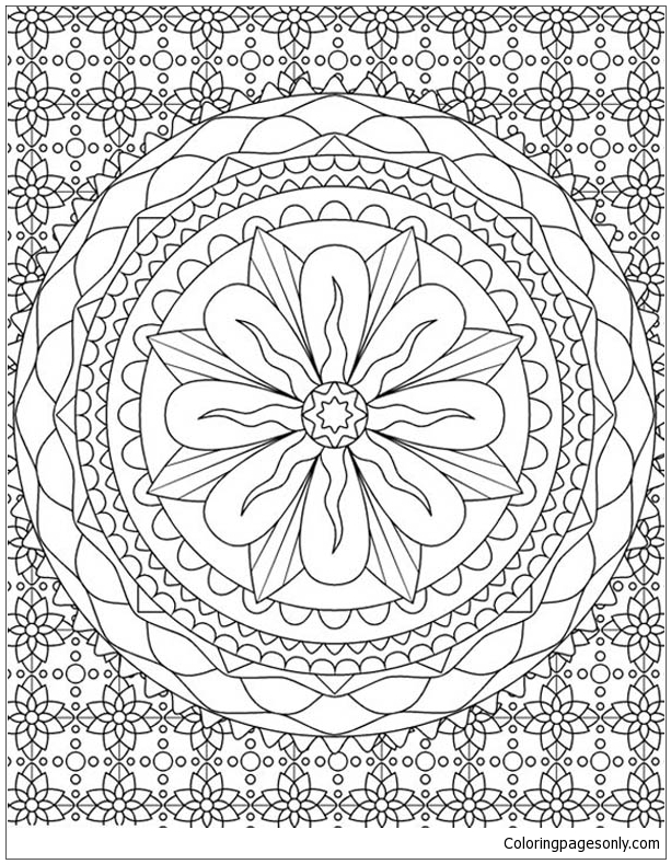 Square Shape Mandala Coloring Pages