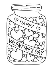 Free Happy Valentines Day Coloring Page