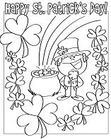 St Patricks Day Leprechaun Coloring Page