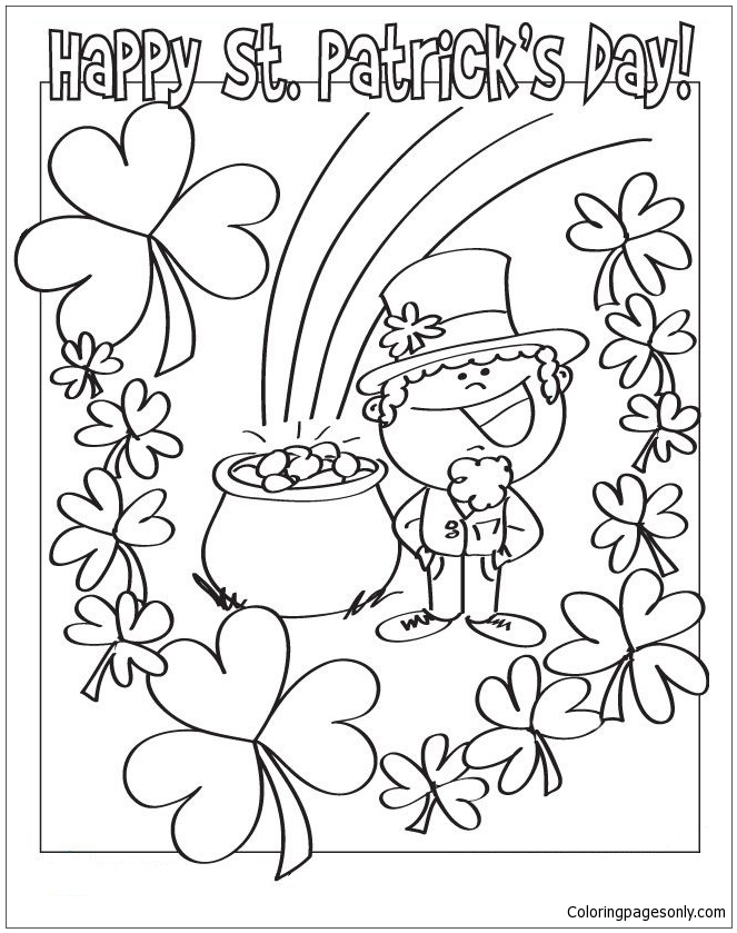 St Patricks Day Leprechaun Coloring Pages