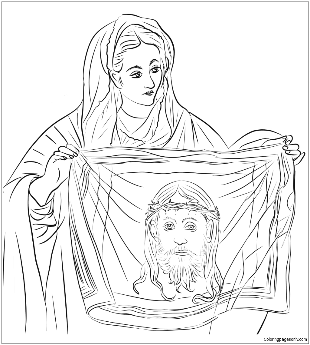 St. Veronica Coloring Page