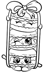 Stack Le Macarons from Shopkins Coloring Pages