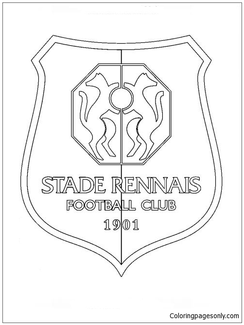 Stade Rennais F.C. Coloring Pages - Soccer Clubs Logos Coloring Pages