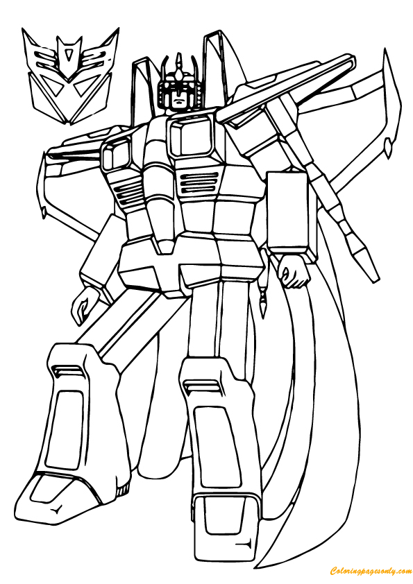 Star Scream Transformers Coloring Pages - Transformers Coloring Pages