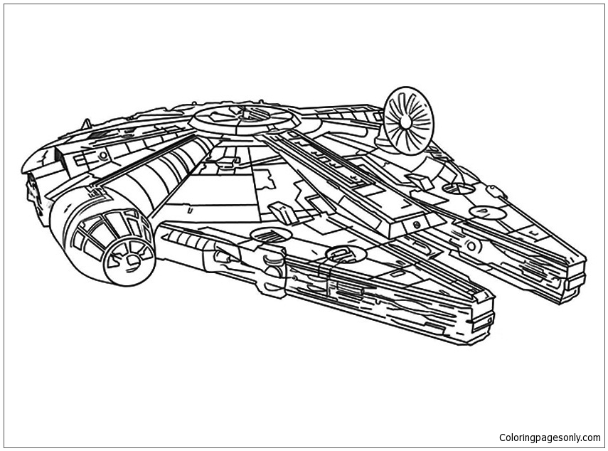 Star War Millennium Falcon Coloring Pages - Star Wars Characters