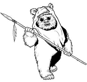 Star Wars Ewok Coloring Pages