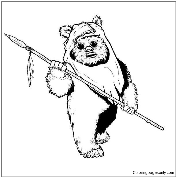 Star Wars Ewok Coloring Pages