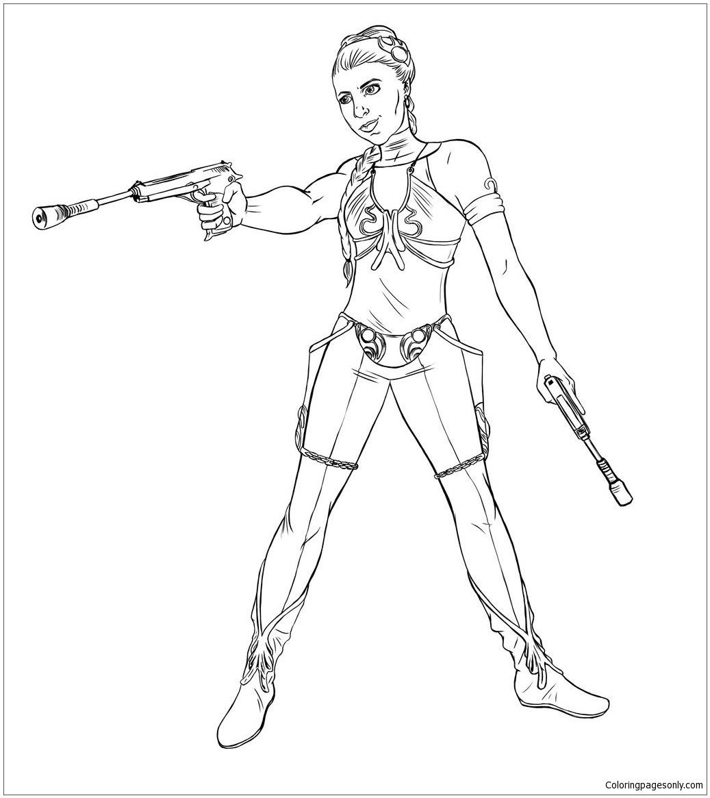 free star wars coloring pages of leia