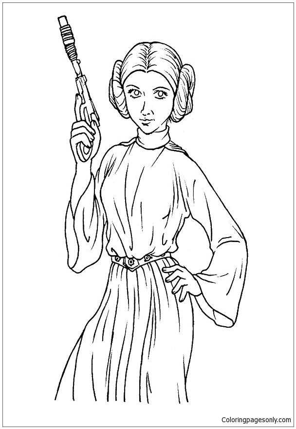 Star Wars Princess Leia Organa Coloring Pages