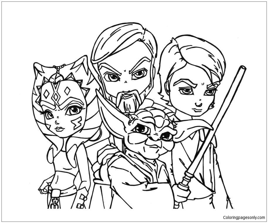 Star Wars The Clone Wars 2 Coloring Pages