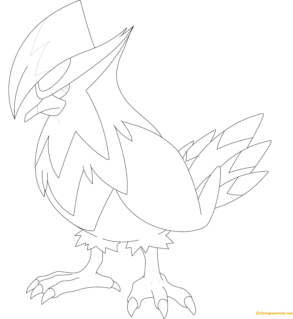 staraptor coloring pages printables pokemon