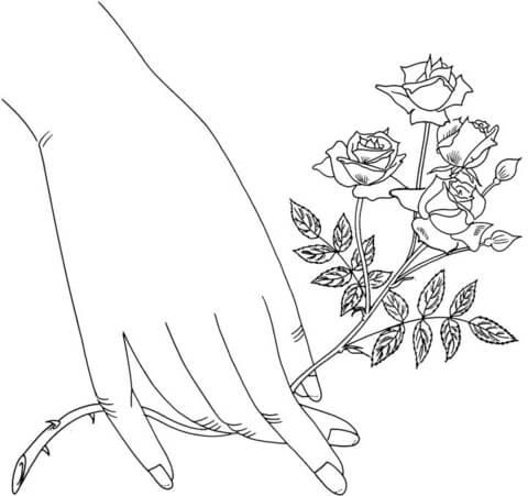 Starina Miniature Roses Coloring Page