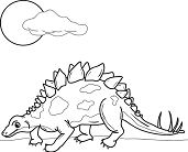 Stegosaurus Dinosaur 1 Coloring Pages