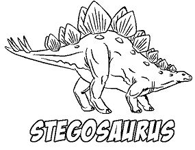 Stegosaurus Dinosaurs Coloring Page