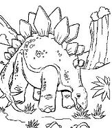 Stegosaurus Is Eating The Grass Coloring Pages
